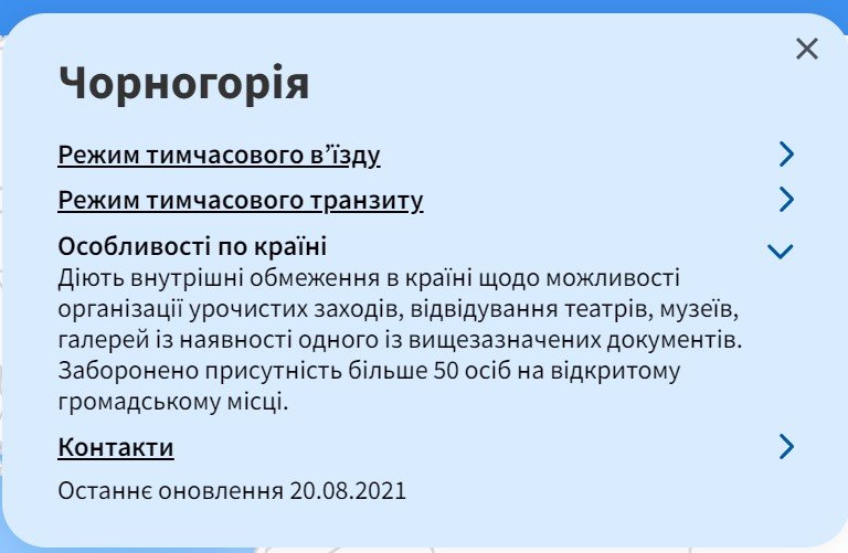 Черногория изменила правила въезда для туристов 2