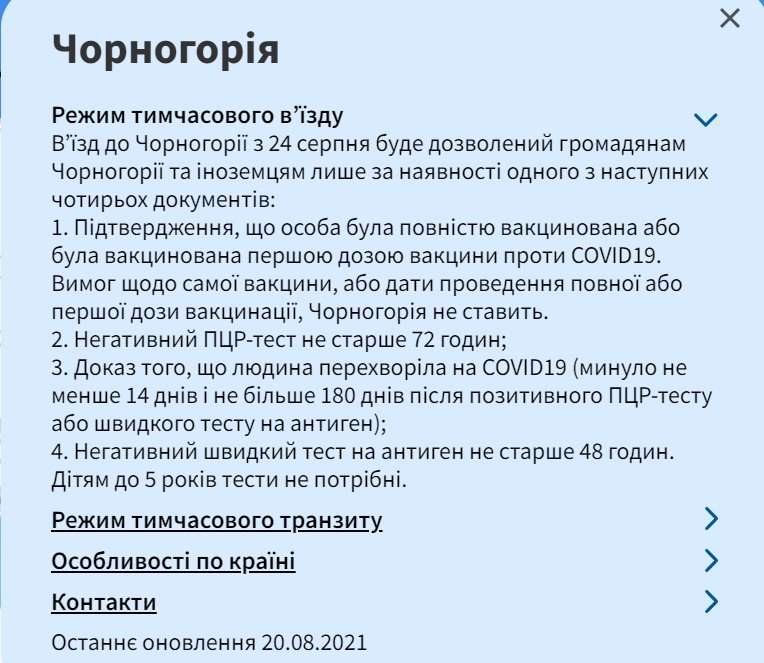 Черногория изменила правила въезда для туристов 1