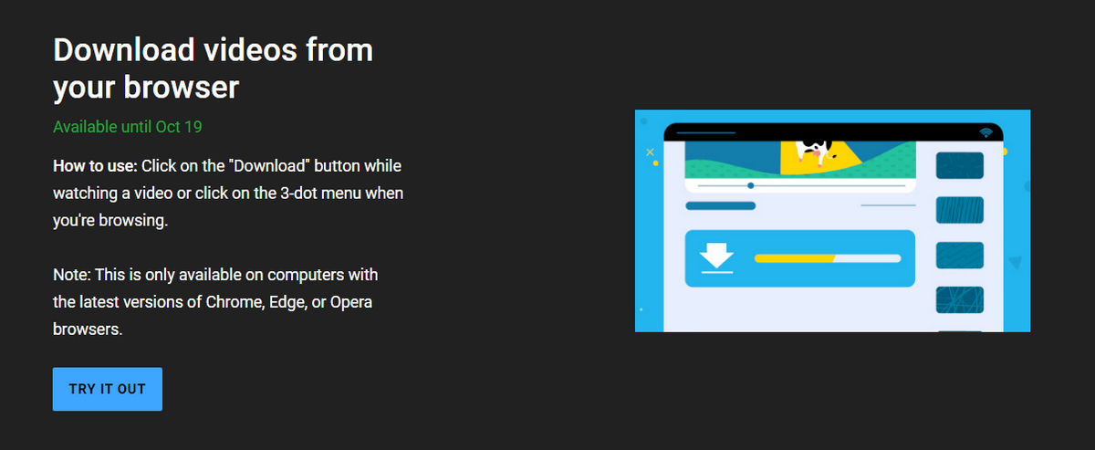 YouTube тестирует официальную функцию скачивания видео 1