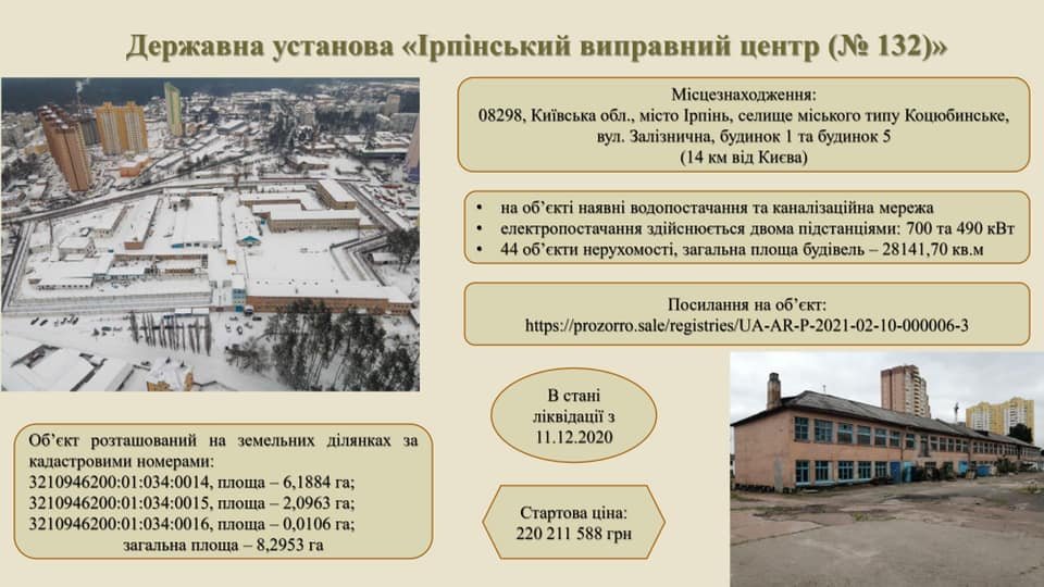В Україні на аукціон виставлять три колонії 5