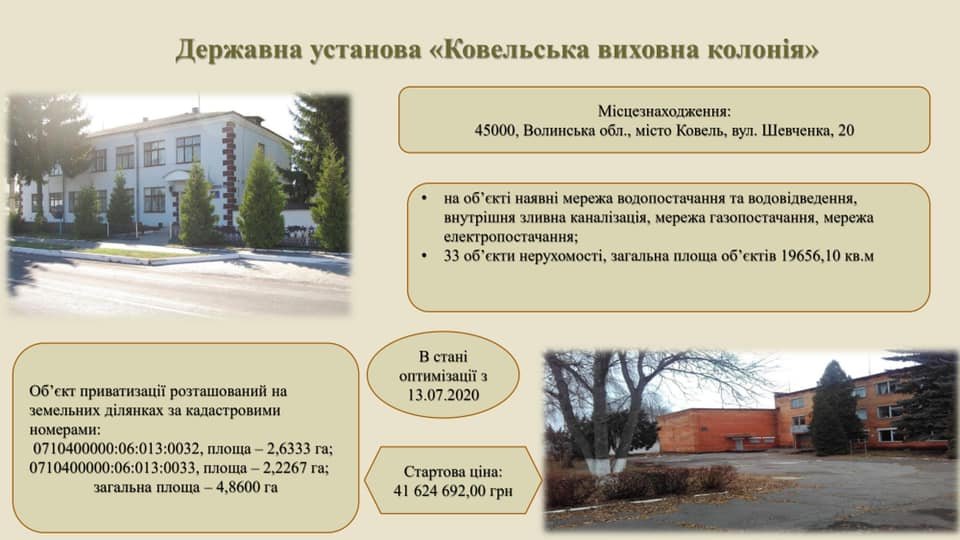 В Україні на аукціон виставлять три колонії 2