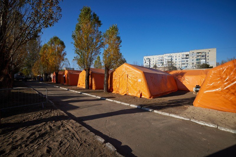 На Херсонщині розгорнули мобільний госпіталь ДСНС 1