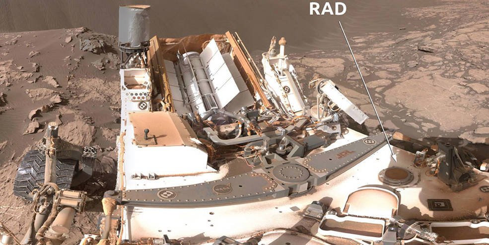 Марсоход Curiosity изучает уровень радиации на Марсе 2