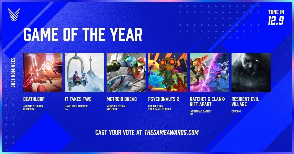 Организаторы премии The Game Awards 2021 назвали полный список номинантов во всех категориях 1