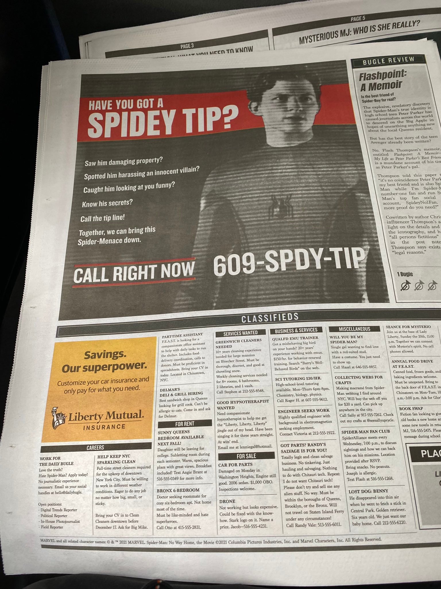 У Нью-Йорку встановили газетний кіоск The Daily Bugle з нового фільму про «Людину-павука» 4