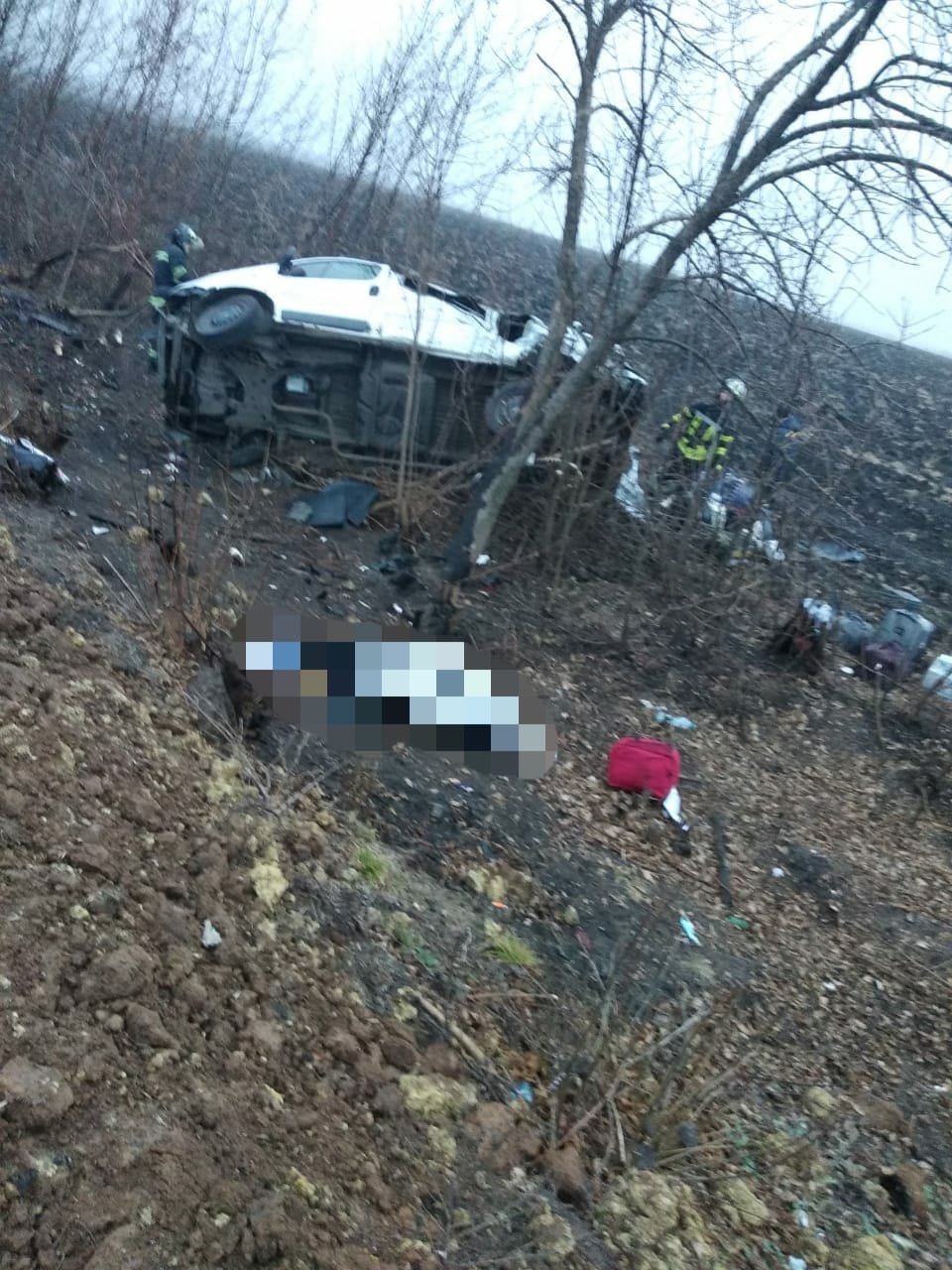 На трасі на Луганщині мікроавтобус з пасажирами вилетів у кювет: є загиблі 3