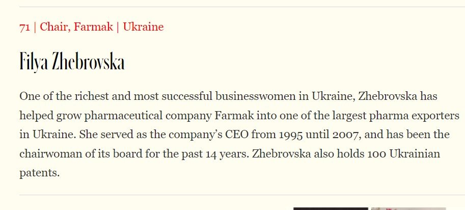 Украинка попала в список влиятельных женщин мира по версии Forbes 1