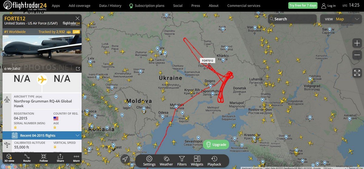 Американский беспилотник над Донбассом