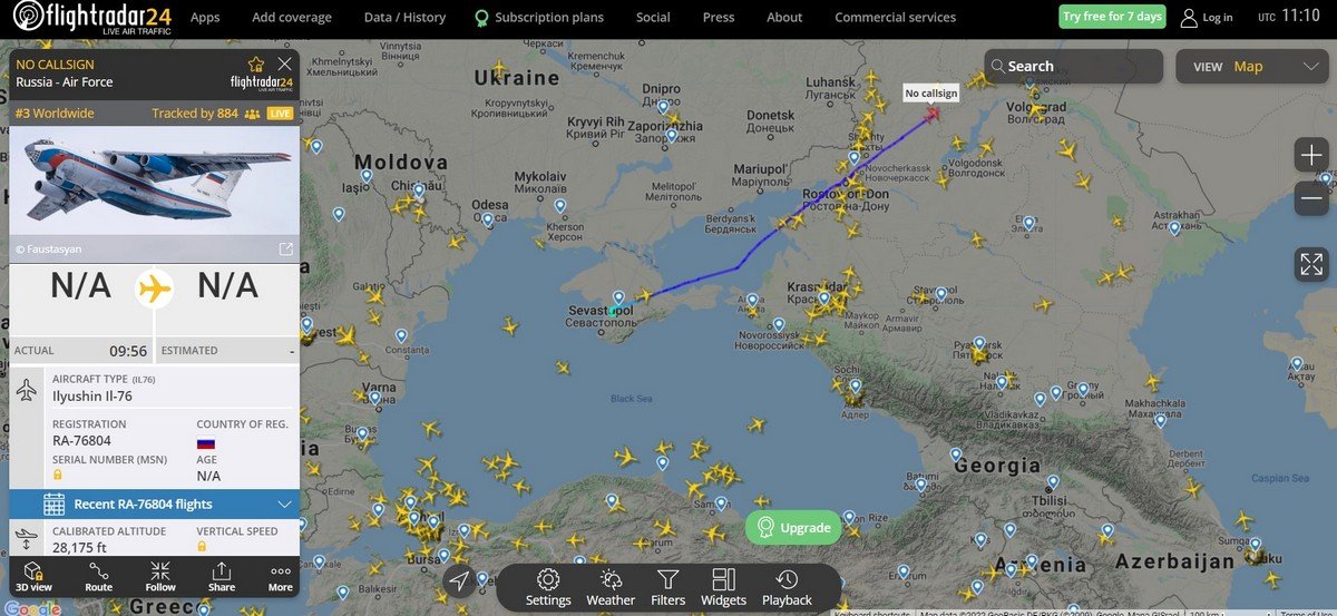 В небе над Чёрным морем заметили самолёт разведки НАТО 2