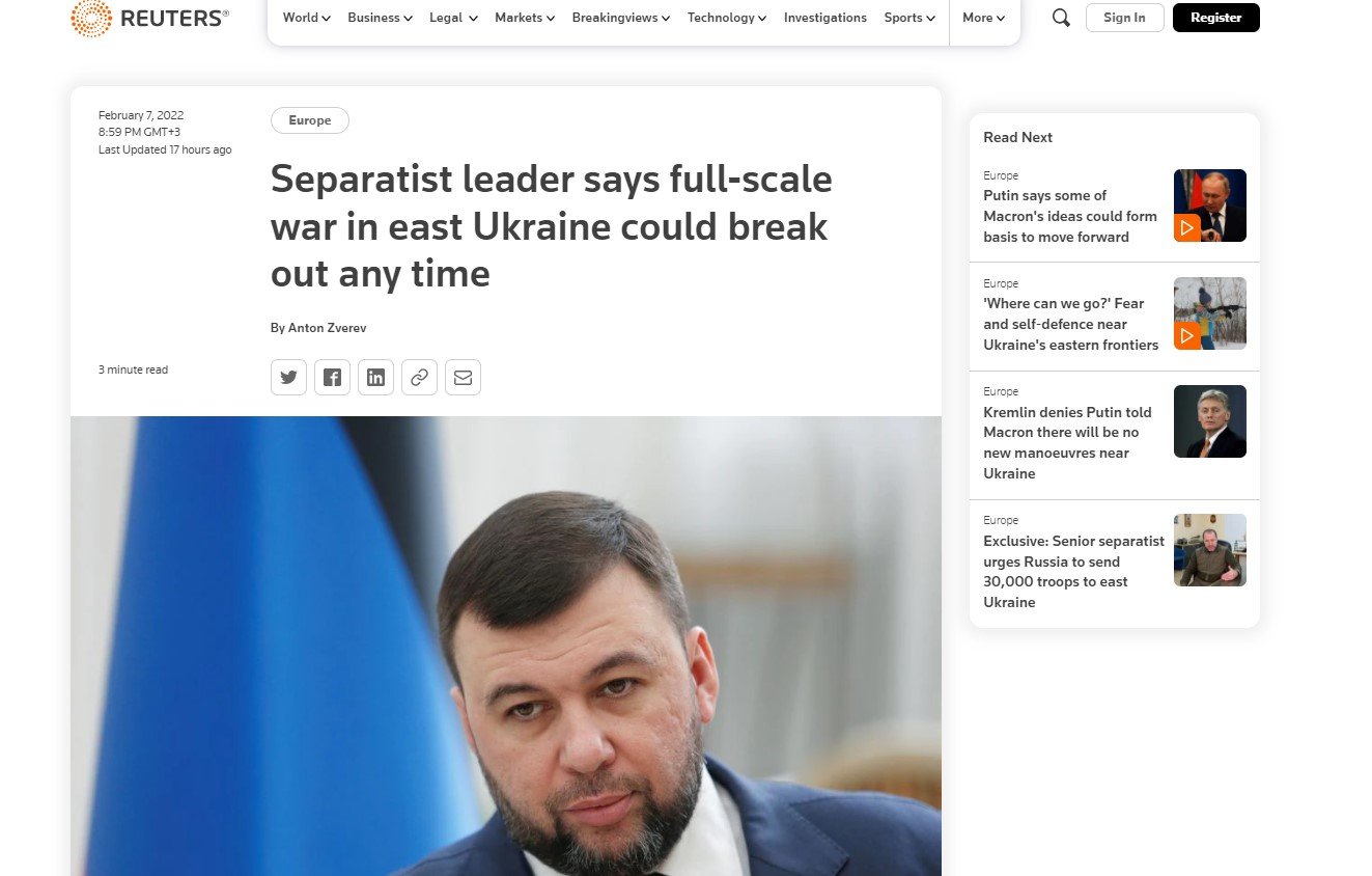 Агентство Reuters написало о «сепаратистах» на Донбассе: реакция МИД Украины 1