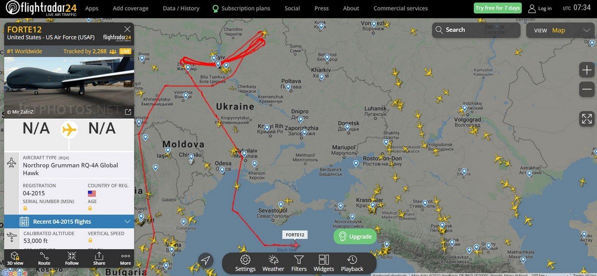 Над Украиной летает американский беспилотник Global Hawk: какие данные он собирает 1