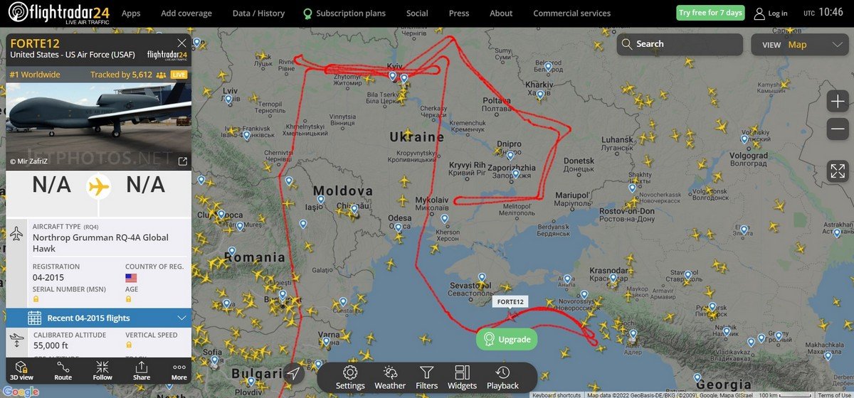 Над Донбасом помітили американський безпілотник Global Hawk 1