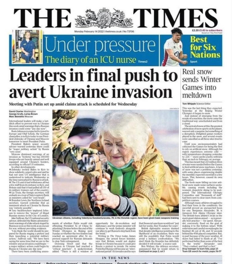 79-летняя украинка записалась в тероборону и попала на обложку The Times 1