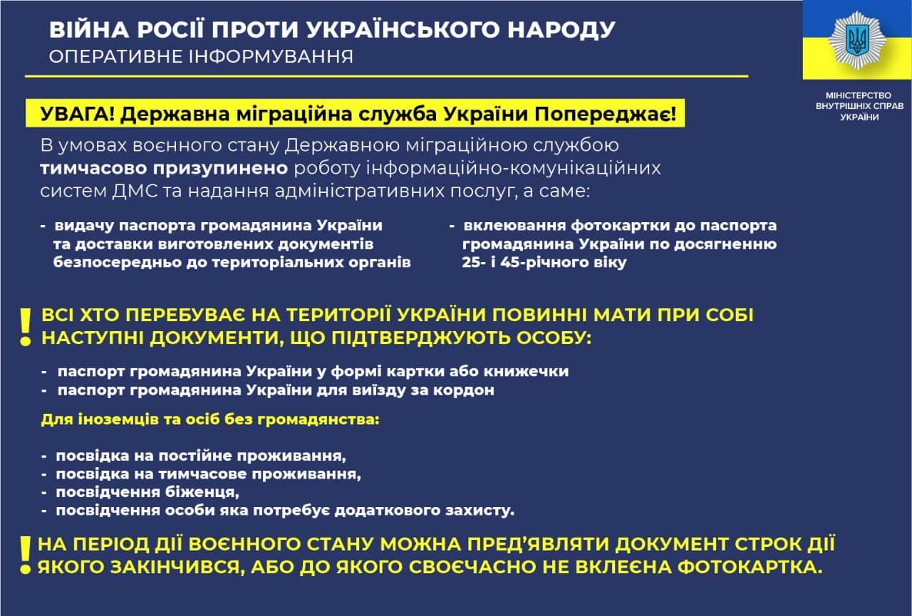 В Україні через воєнний стан не видаватимуть паспорти 1