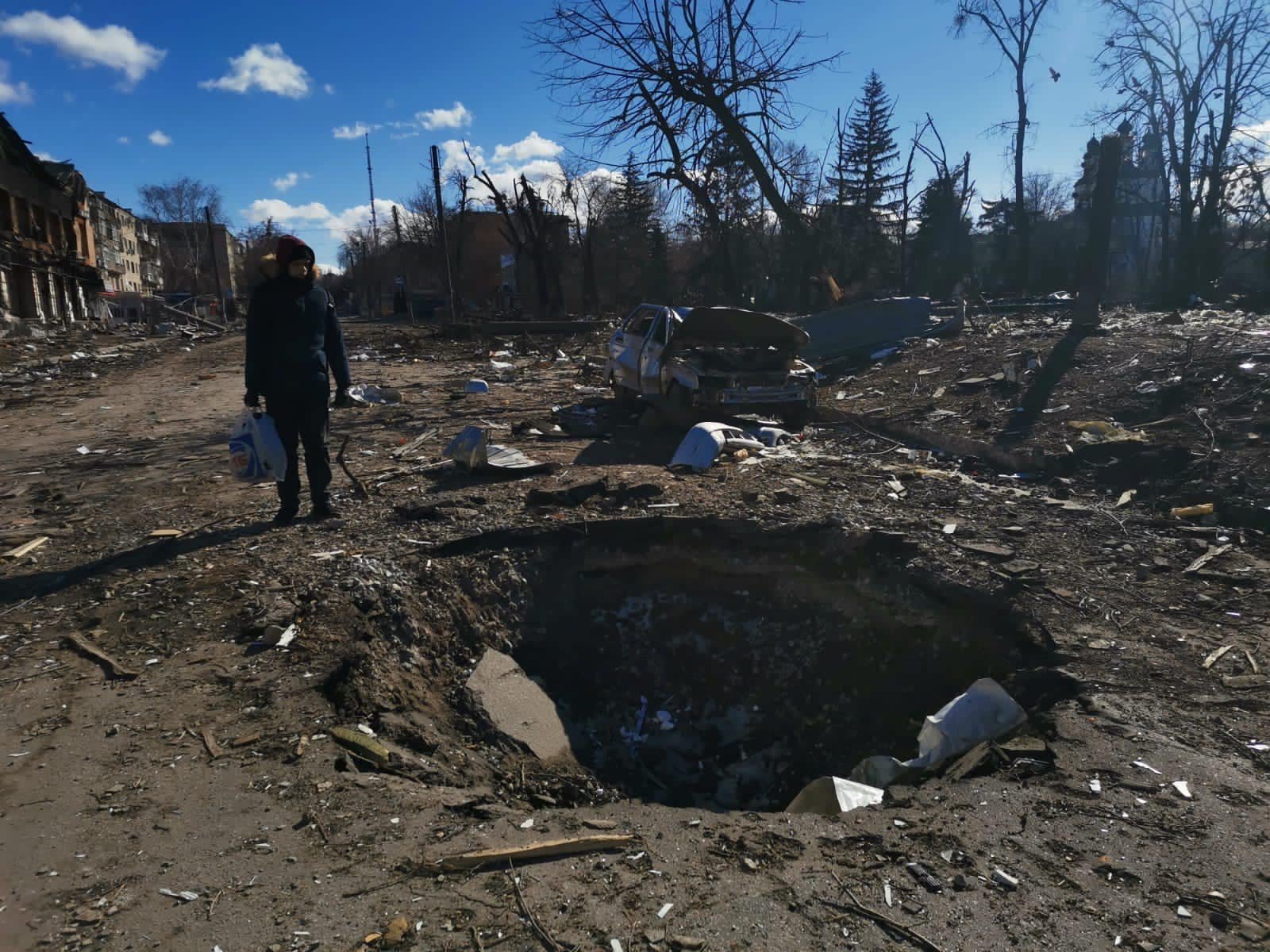 В Изюме оккупанты разрушили телебашню 1