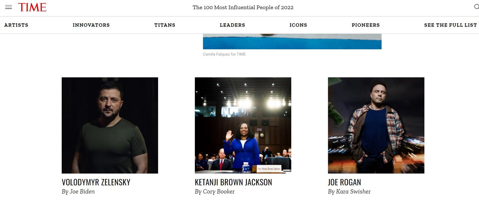 Журнал Time опублікував список 100 найвпливовіших людей 2022 року: текст про Зеленського написав президент США Байден 1
