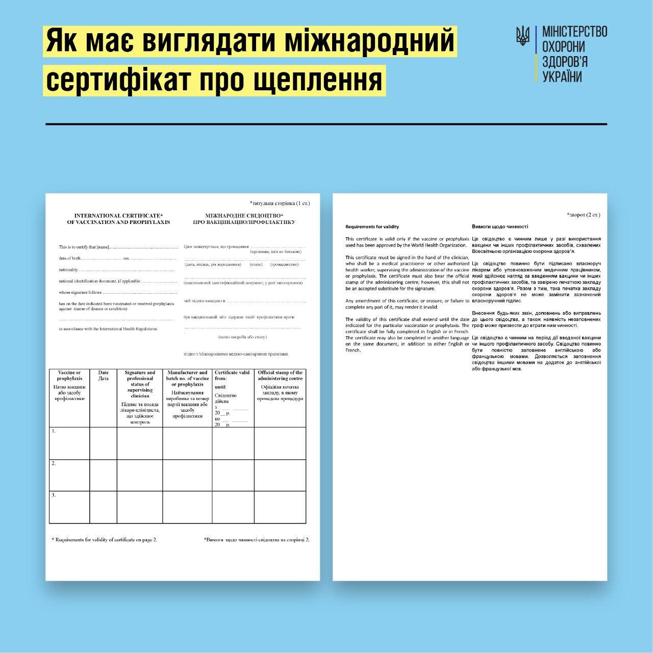 Как подтвердить прививки, сделанные за границей, после возвращения в Украину 2
