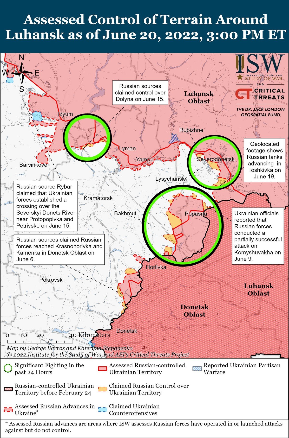 Найближчий тиждень стане вирішальним для Сєвєродонецька. Аналіз ситуації від Інституту вивчення війни 1