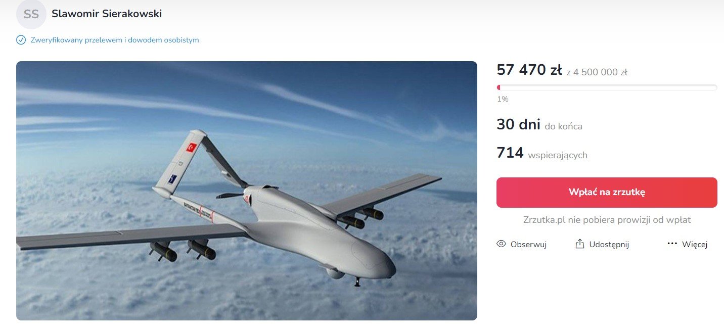 У Польщі слідом за Литвою вирішили збирати гроші на Bayraktar для України 1