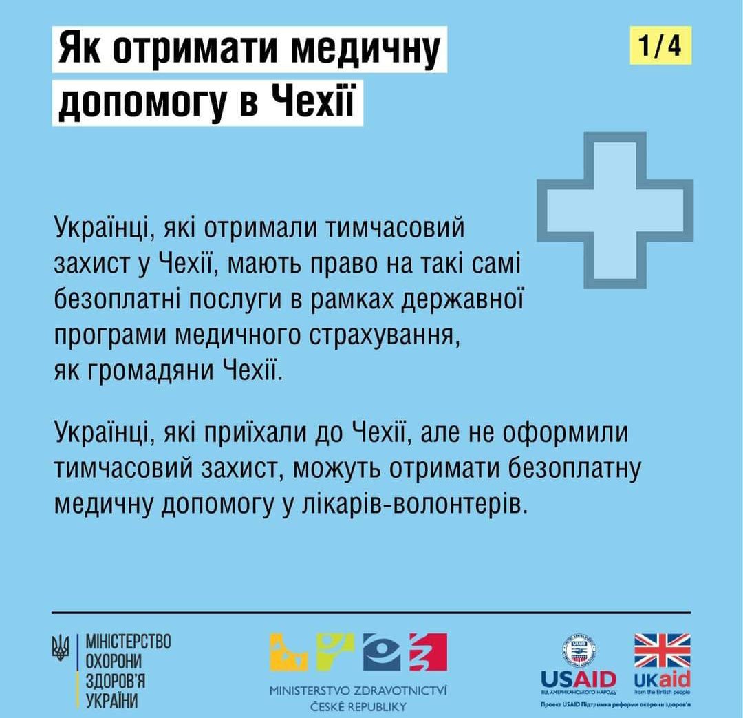 Як українським біженцям отримати медичну допомогу в Чехії 1