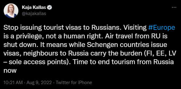 Які країни Європи на підтримку України припинили видавати візи росіянам 1