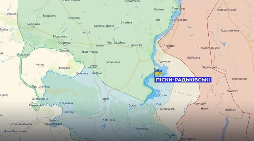 Піски-Радьківські на карті