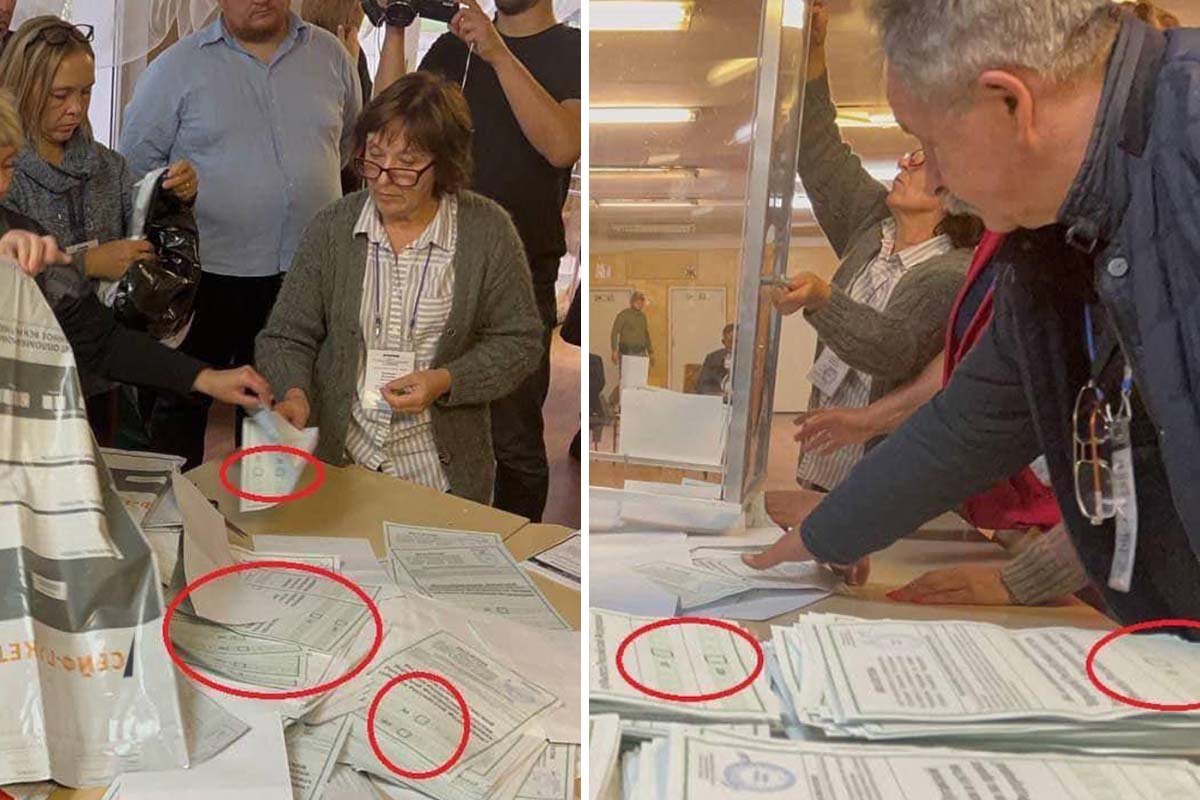 Жіночки з розумним обличчям рахують пусті бюлетені Жіночки з розумним обличчям рахують пусті бюлетені