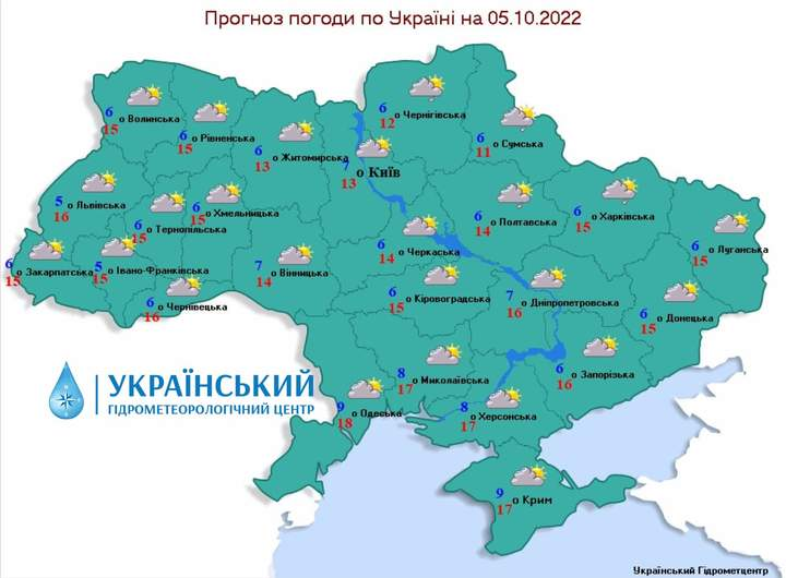 Без дощів, але прохолодно: погода в Україні на 5 жовтня 1