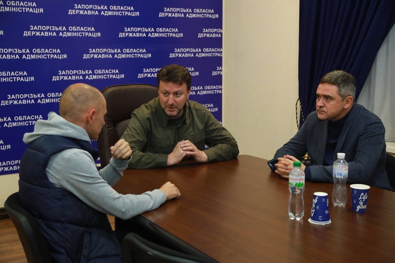 Зустріч Ігоря Муращова з головою Запорізької ОВА Олександром Старухом і міським головою Дмитром Орловим Зустріч Ігоря Муращова з головою Запорізької ОВА Олександром Старухом і міським головою Дмитром Орловим