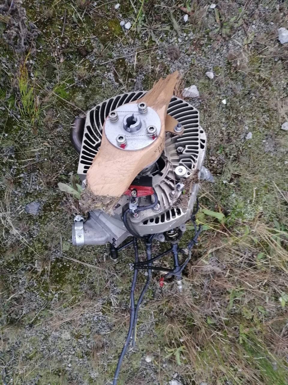 Уламок ворожого дрону. Фото: генерал Андрій Нєбитов