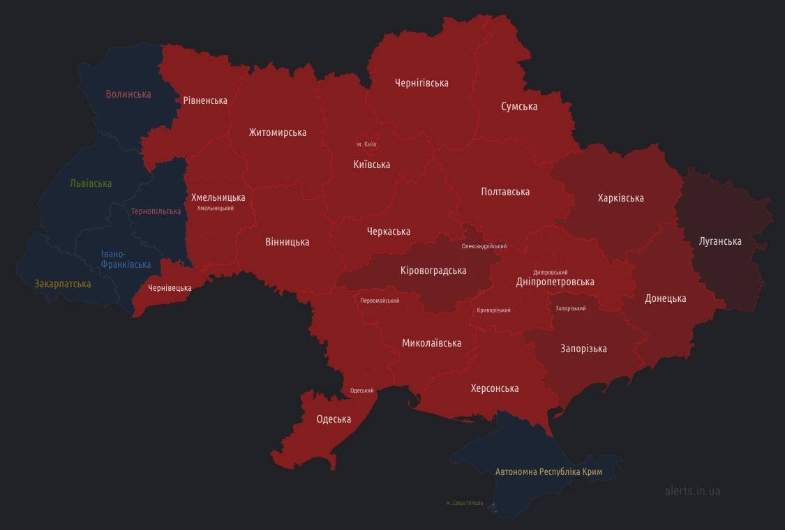 Карта повітряних тривог Карта повітряних тривог