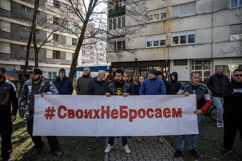 Мітинг на підтримку росії та Кадирова, 12 березня, БосніяФото: Getty Images