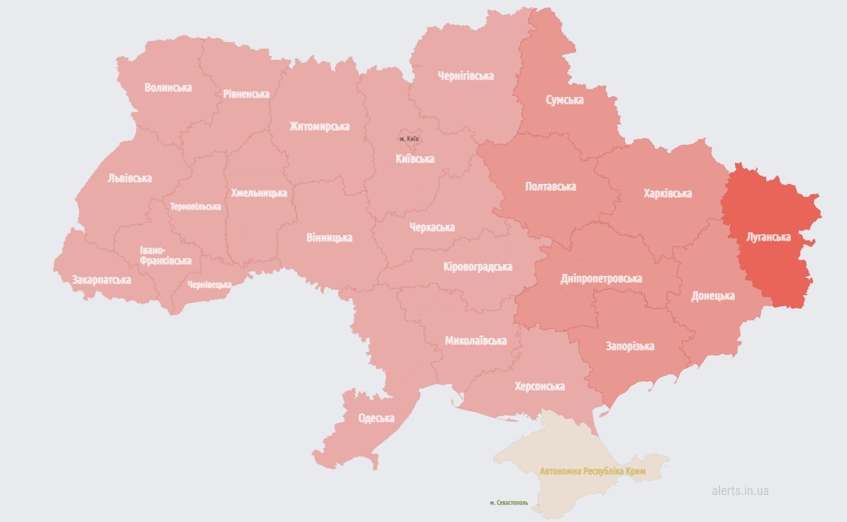Мапа тривог України