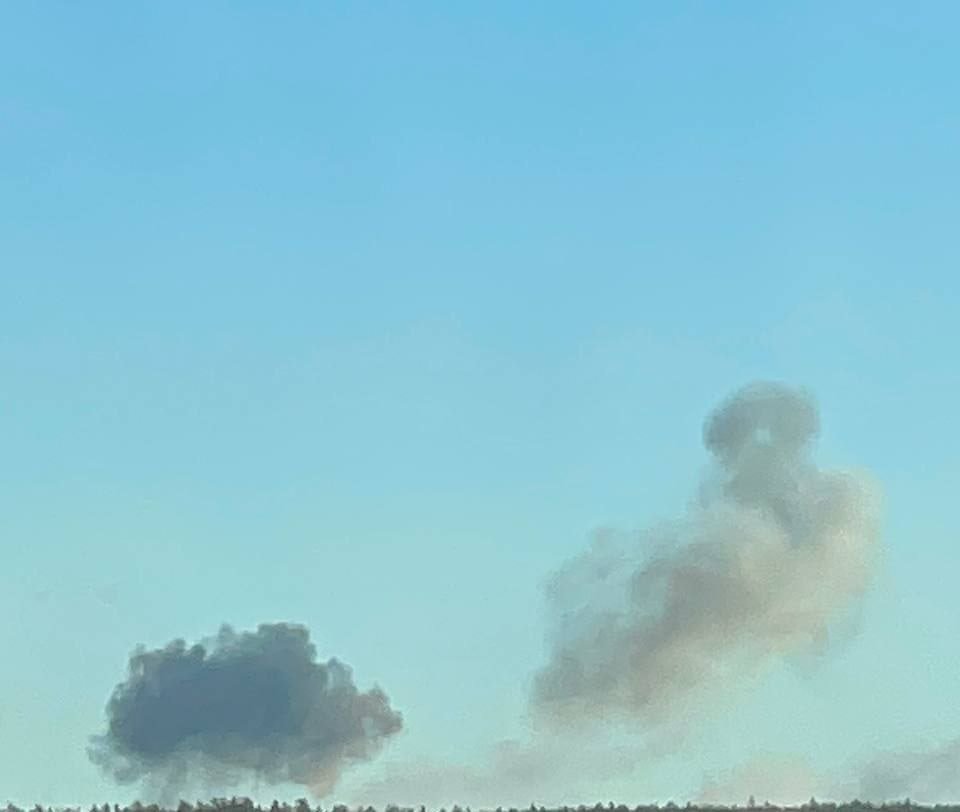 Дим у Києві після прильоту