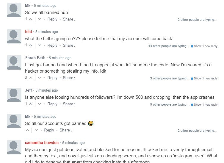 У многих пользователей забанили аккаунты 