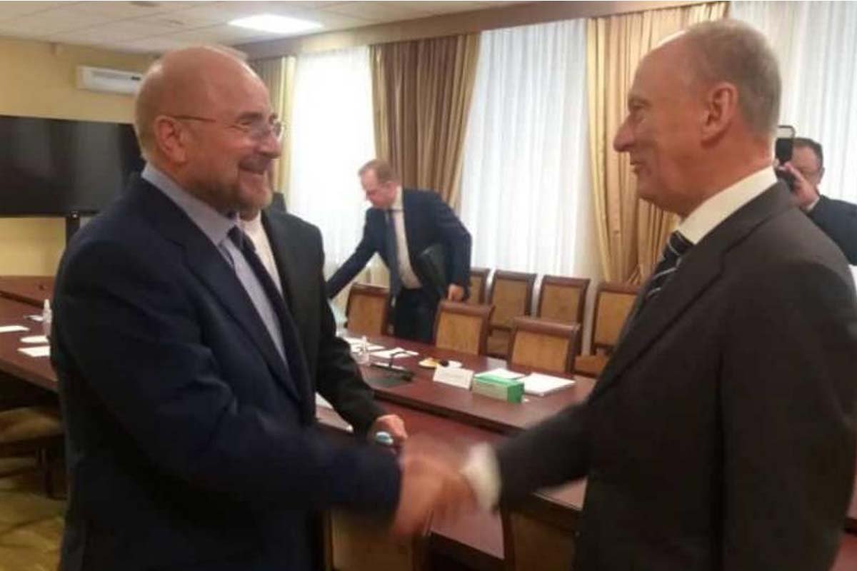 Зустріч спікера Ісламської ради Ірану Мохаммада Багера Калібафа та секретаря Ради національної безпеки росії Миколи Патрушева Зустріч спікера Ісламської ради Ірану Мохаммада Багера Калібафа та секретаря Ради національної безпеки росії Миколи Патрушева