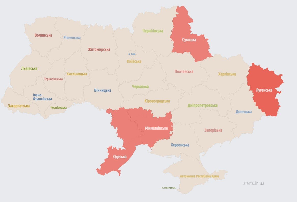 Мапа тривог України