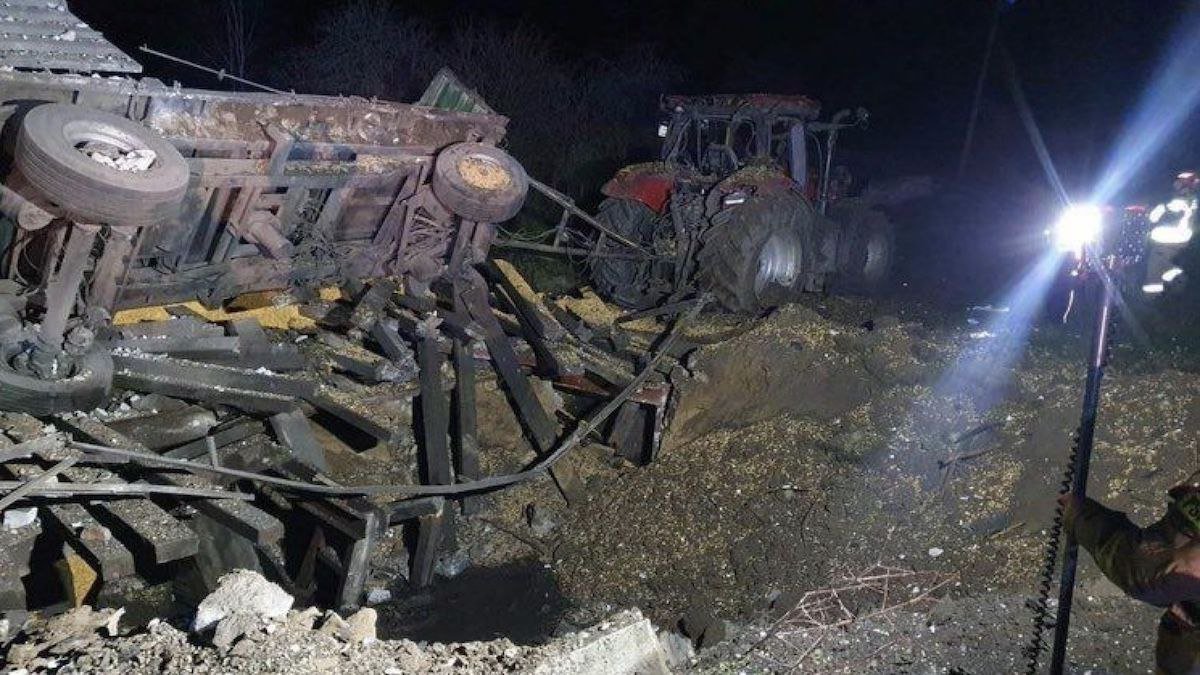 Место падения ракет в Польше