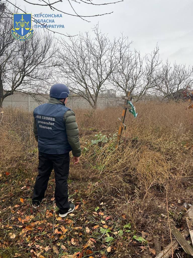 Місце поховання одного з розстріляних цивільних Місце поховання одного з розстріляних цивільних