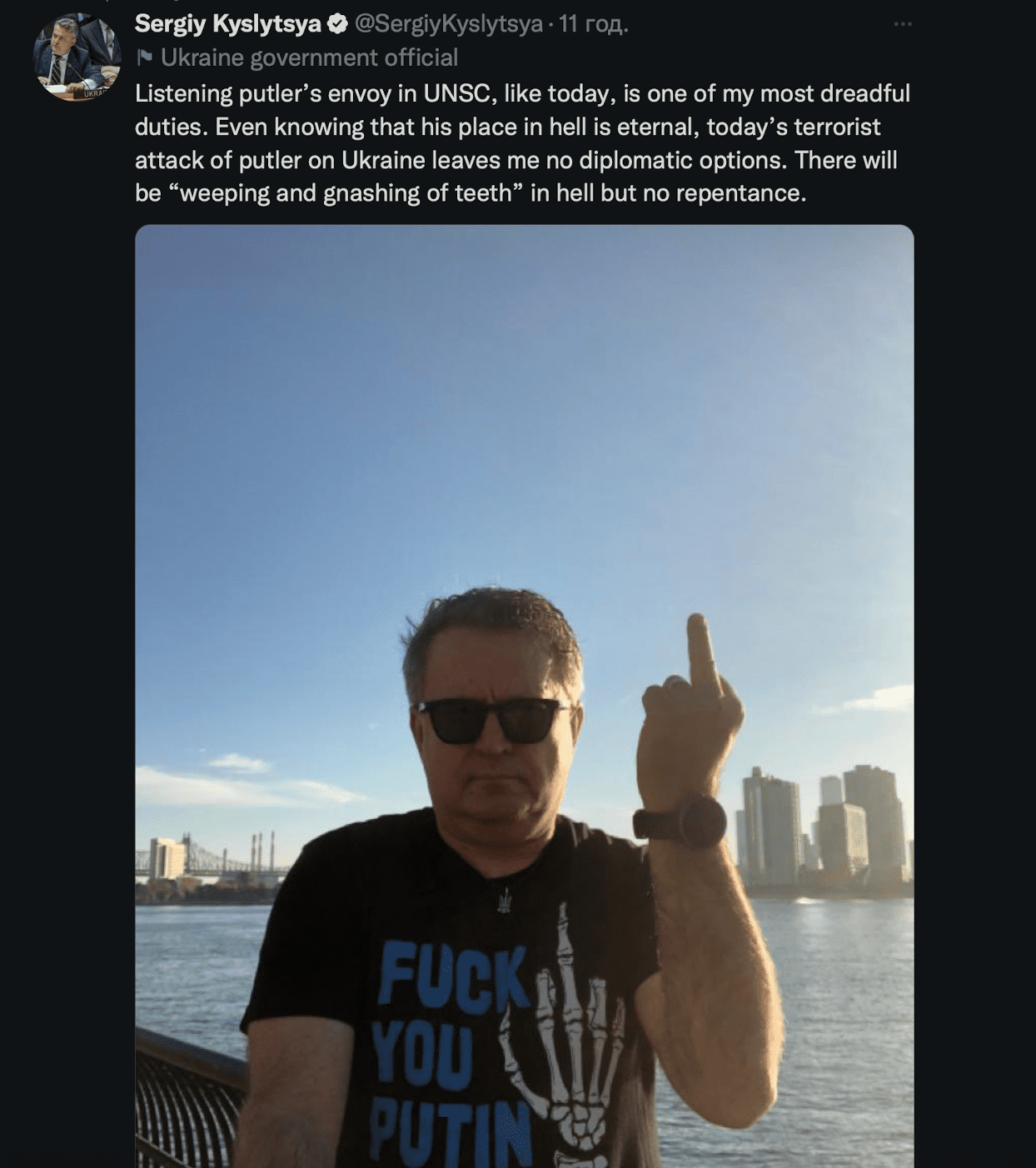 Реакція Кислиці на Небензю