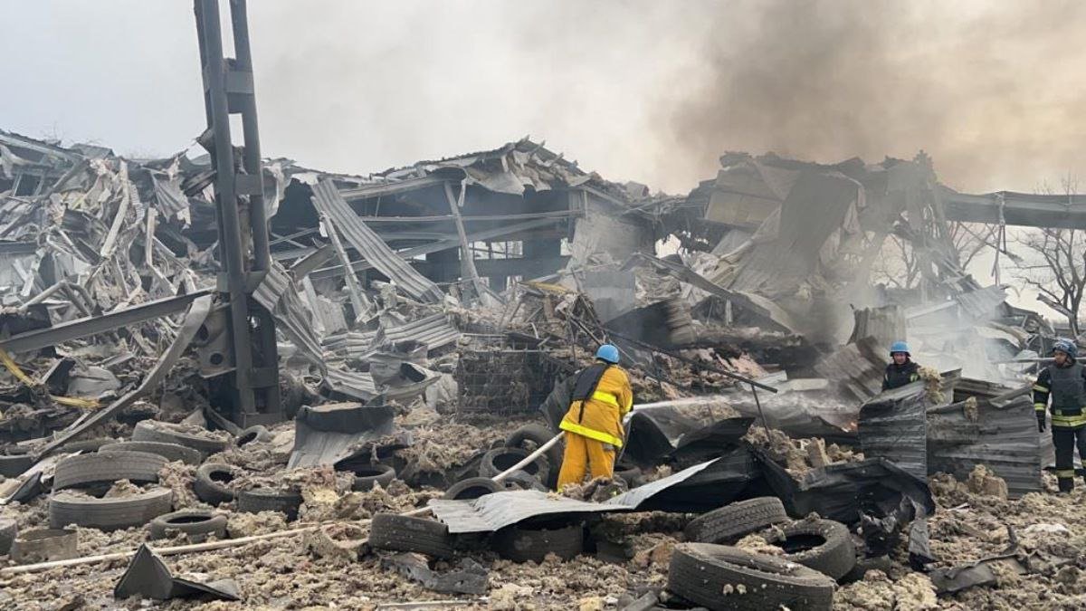 Разрушенное рашистами СТО