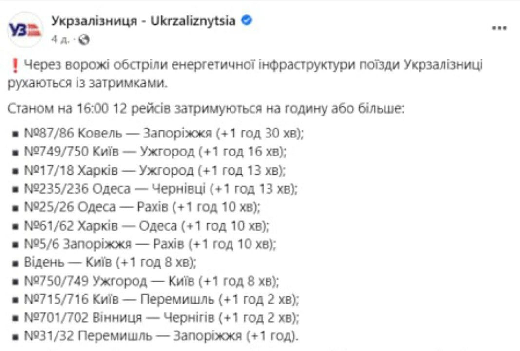 Працює на межі: чи витримає "Укрзалізниця" наступний блекаут 2