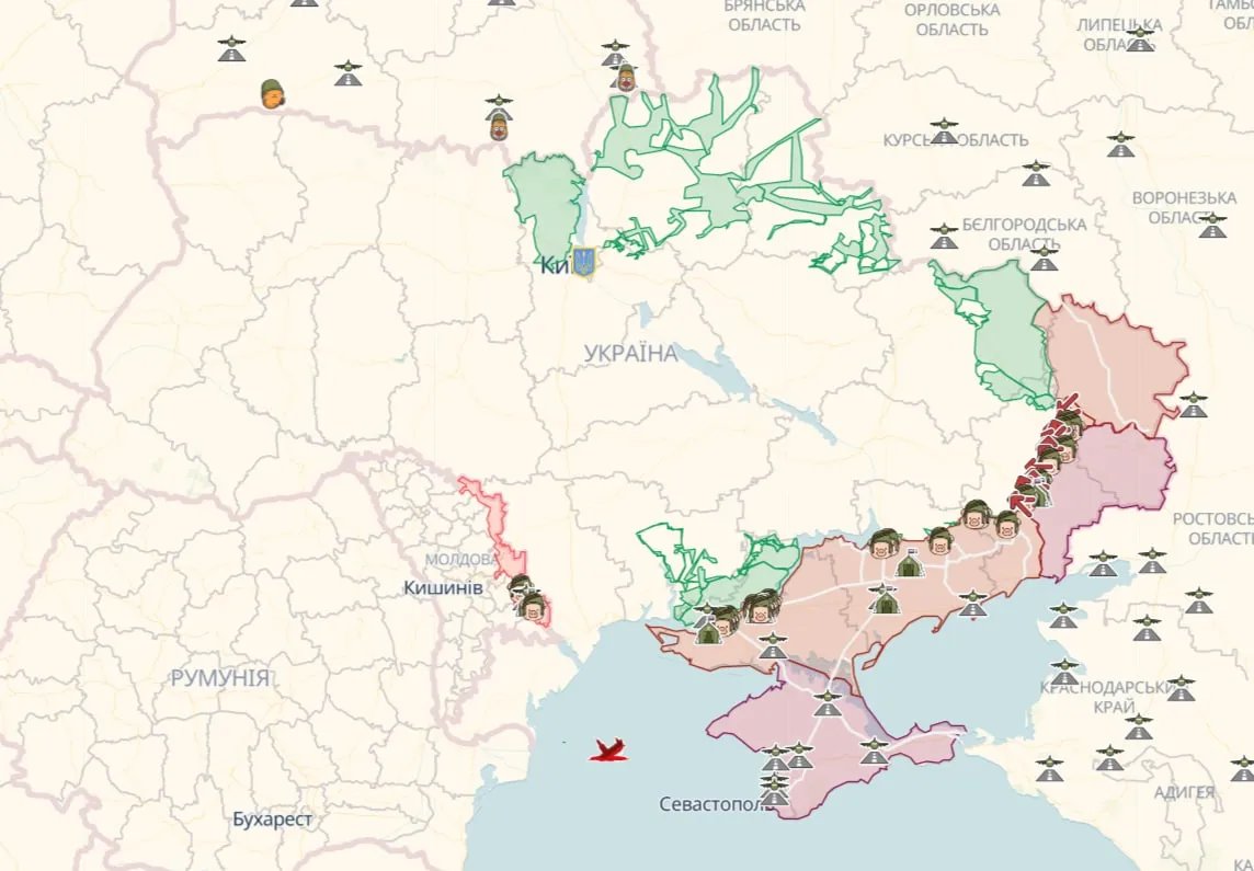 Карта бойових дій Карта бойових дій на сході України