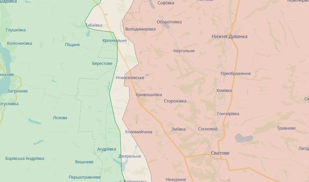 Бойові дії, Луганська область  Карта бойових дій, Луганська область