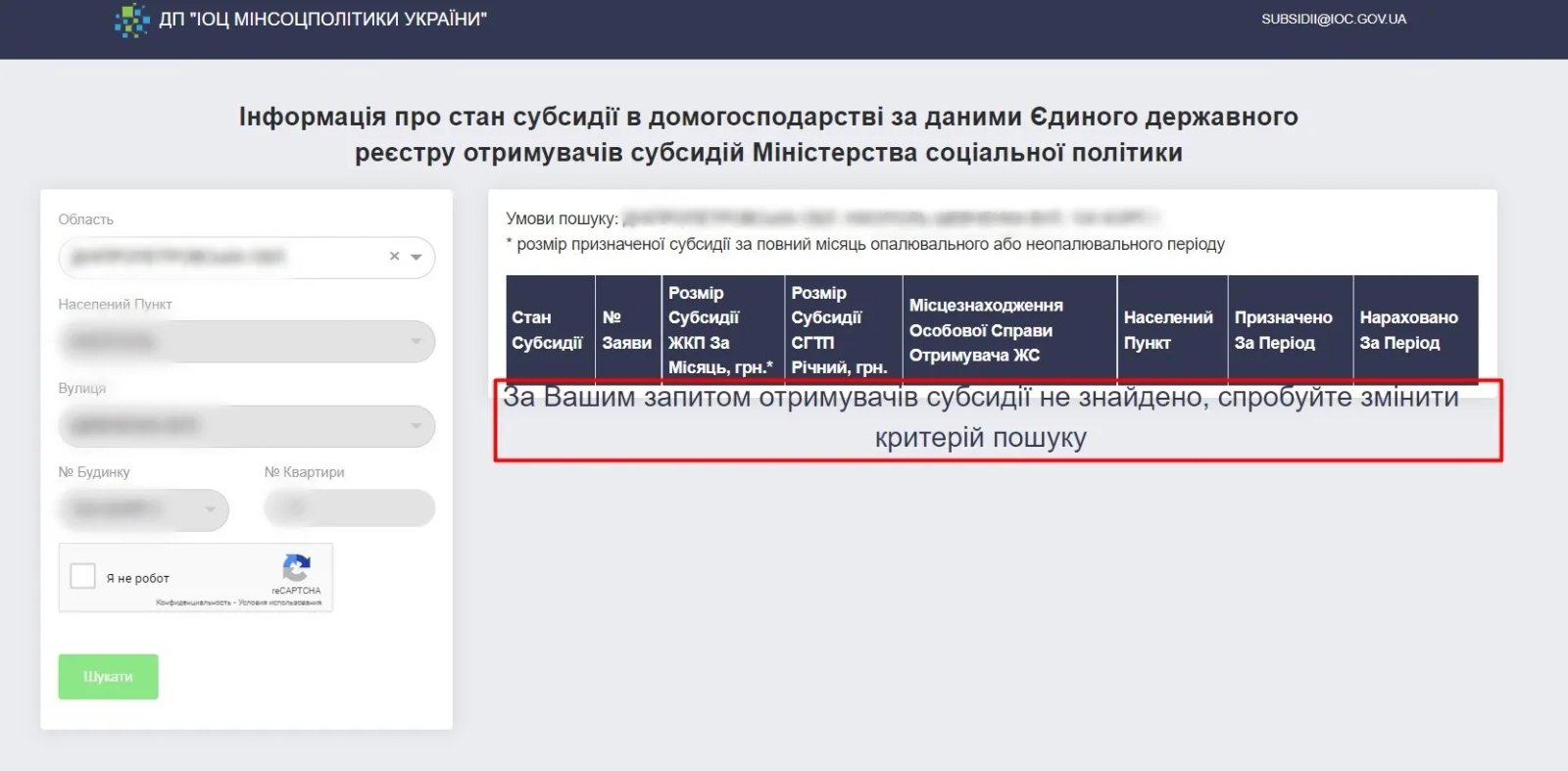 Результати запиту