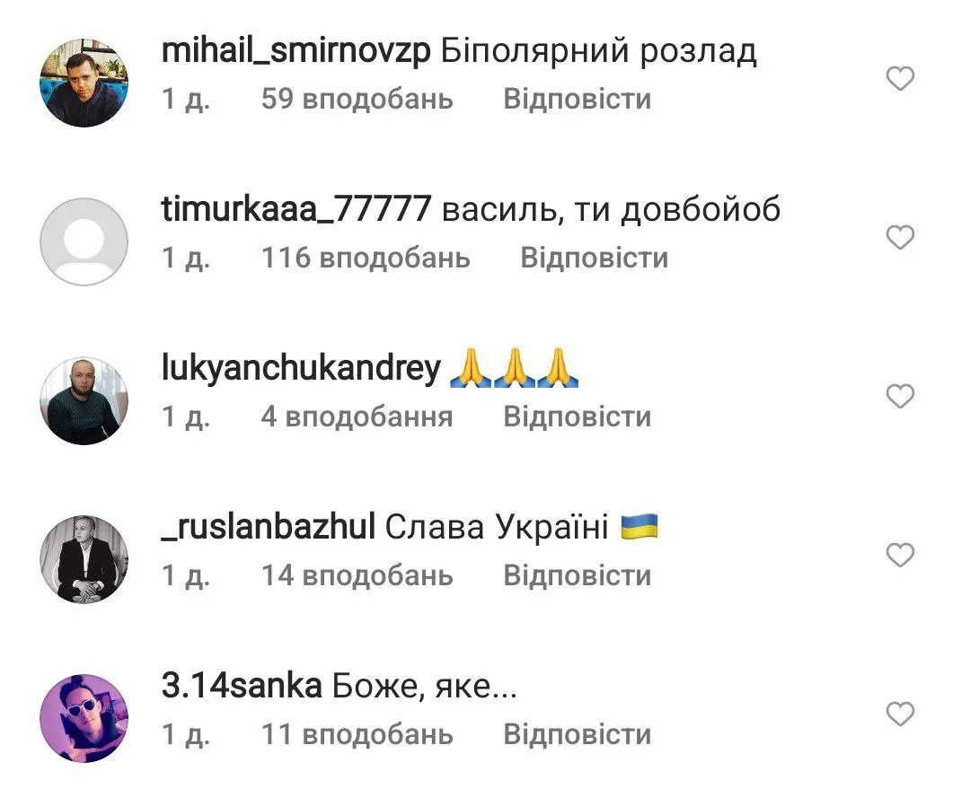 Коментарі під постом