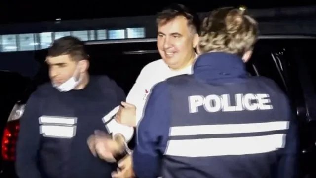 Затриманий Саакашвілі, фото з грузинських медіа.