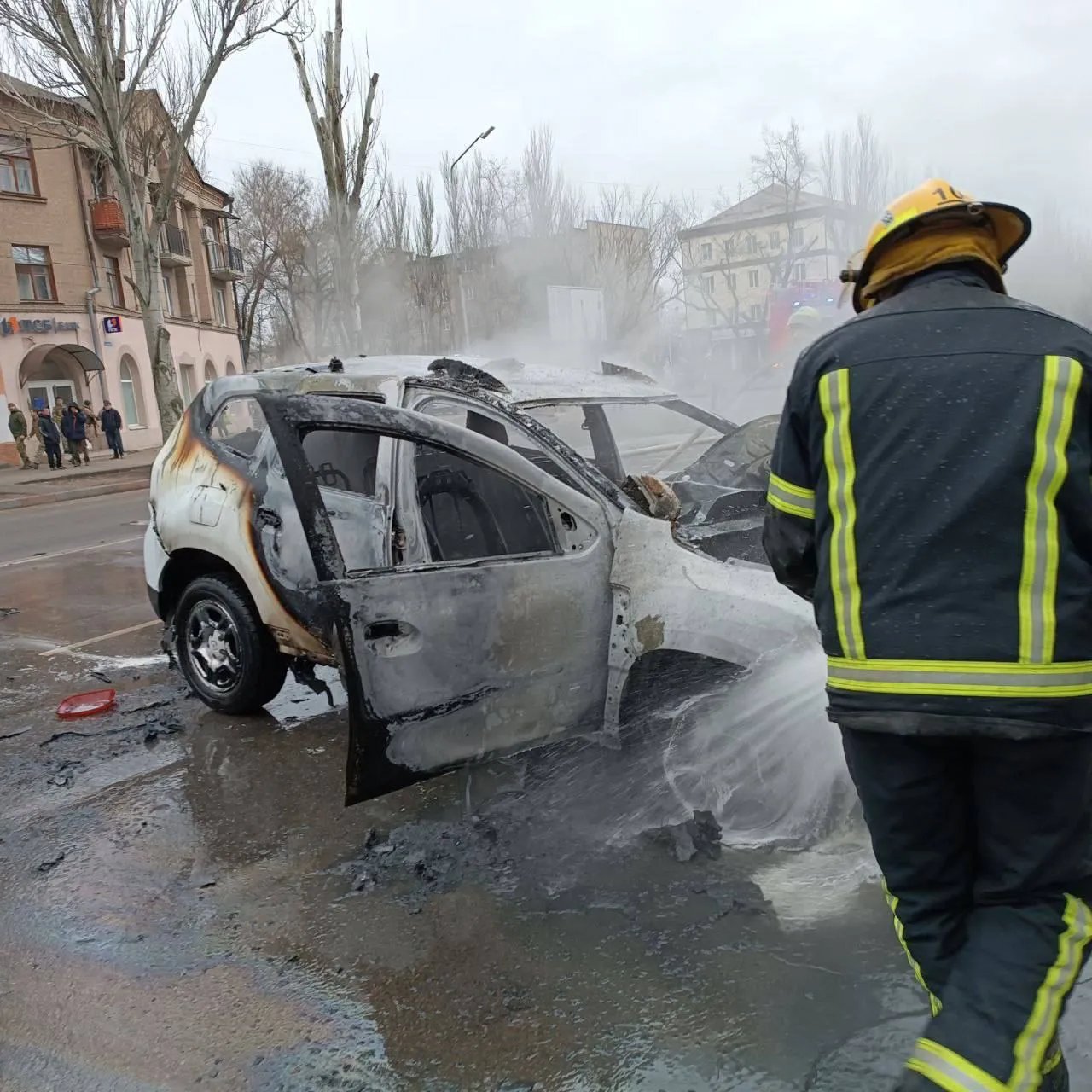 Фото з місця вибуху у Мелітополі