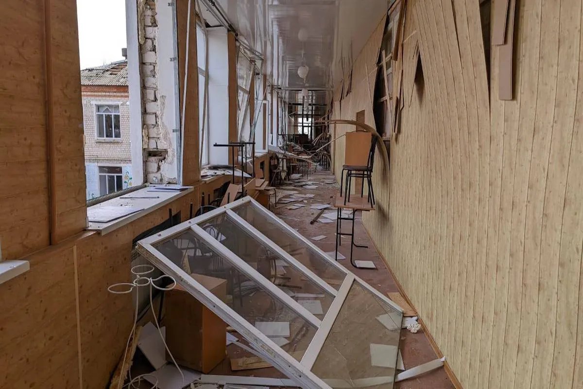 Наслідки обстрілів Куп’янської школи-інтернату