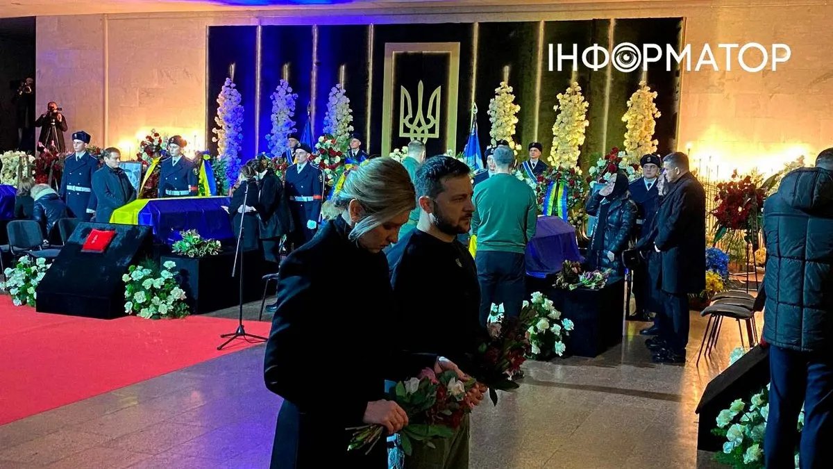 Супруги Зеленские на церемонии